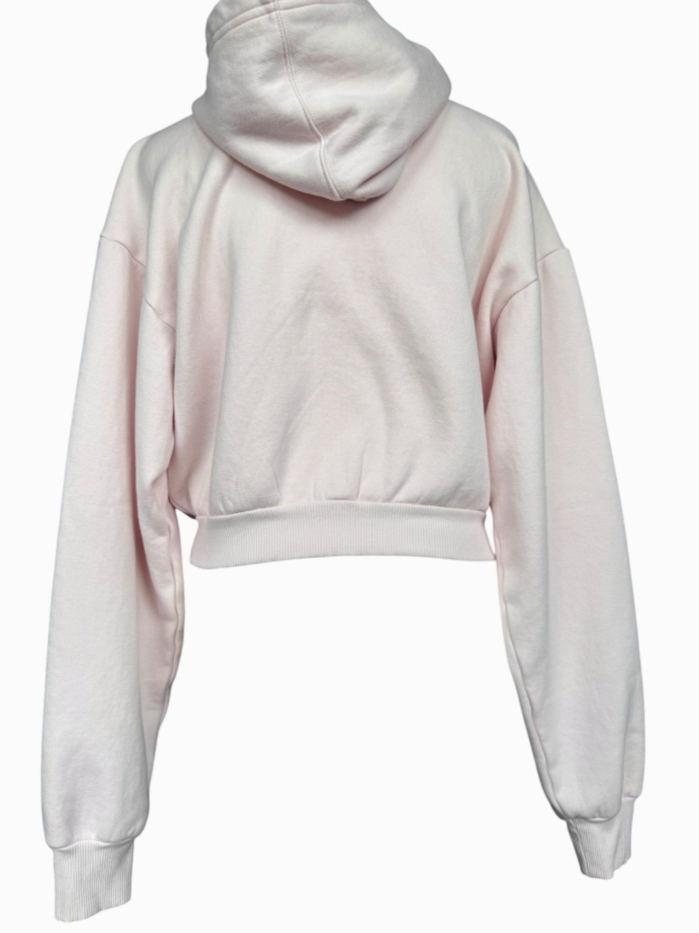 Skims Barely Pink Crop Hoodie Sz L - Picture 2 of 5